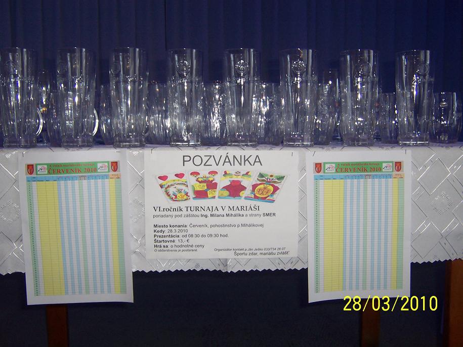 Fotogaléria VI. ročník turnaja v mariáši Červeník - 28.3.2010 (21) VI. ročník turnaja v mariáši Červeník - 28.3.2010